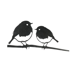 Metal Bird - Pair of Robins