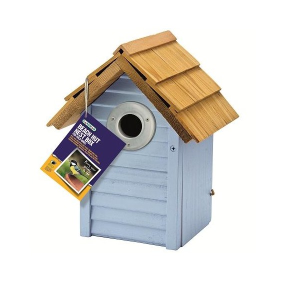 Beach Hut Nest Box - Blue