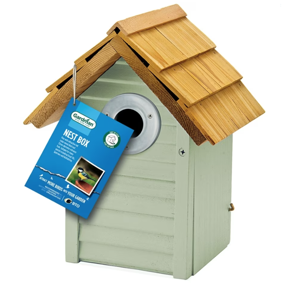Beach Hut Nest Box - Sage Green