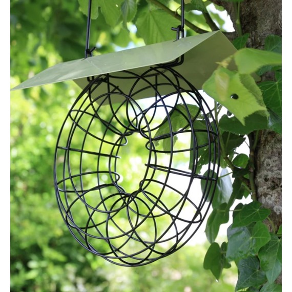 Doughnut Suet Ball Feeder with green roof