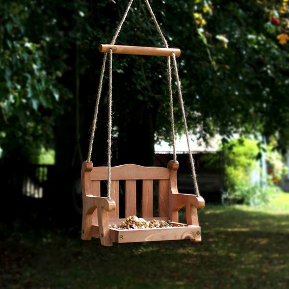 swing chair bird seed feeder