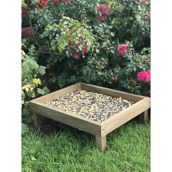 Simple Wooden Ground Feeder Tray 