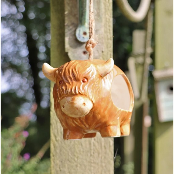 'Hairie' Hanging Ceramic Highland Cow