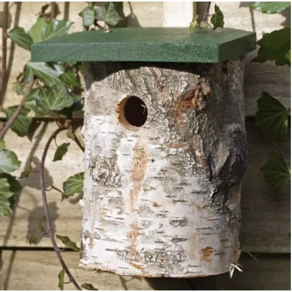 National Trust Birch Log Nest Box 32mm