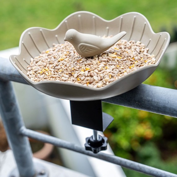 Balcony Bird Feeding Dish Balus - Olive Green