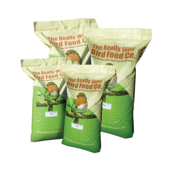 Bags of red millet for birds