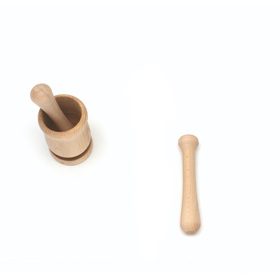 Wooden Pestle and Mortar