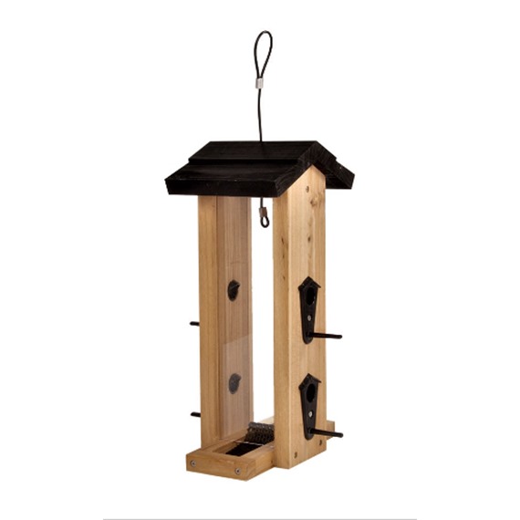 cedar bird feeder