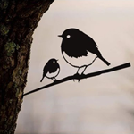 Metal Bird - Robin & Chick