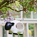 'Woolie' Ceramic Sheep Bird Feeder