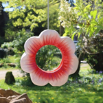 Wild Poppy Ceramic Hanging Bird Feeder