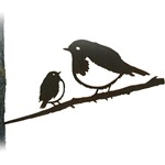 Metal Bird - Robin & Chick