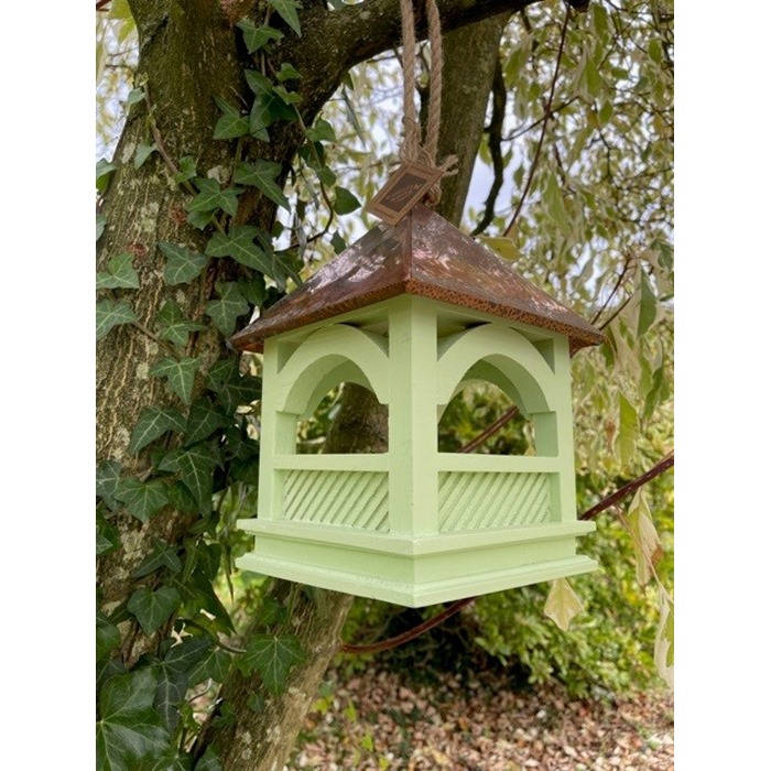 Large Olive Green with Copper Roof Bempton Design Wildlife World Bird Table 