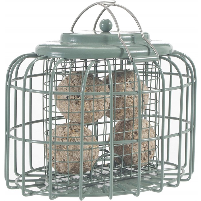 Nuttery Oval Caged Feeder for Suet Feasts or Fatballs (OVLCO3) RWBF Co.