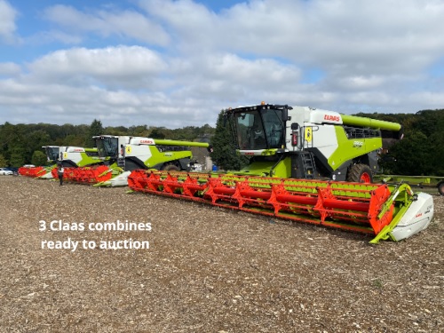 3 x Claas combines ready for auction