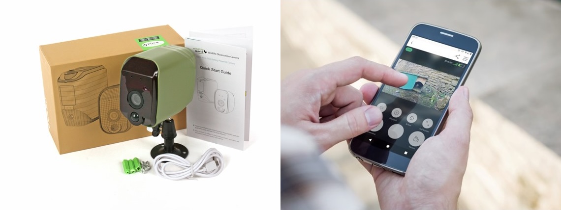 Wireless wildlife observation camera with smartphone app