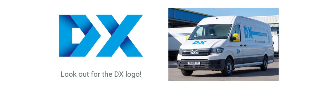 DX logo and van