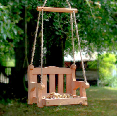 Swing chair bird feeder