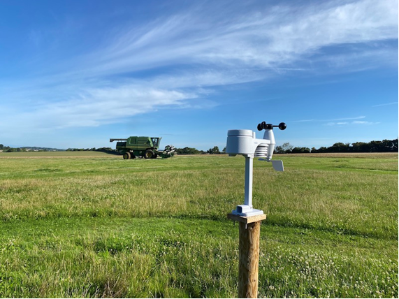 weather station in green field